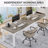 78.7" Extra Long 2-Person Computer Desk, Oak & White Heavy-Duty Steel Legs, Modern Collaborative Workstation