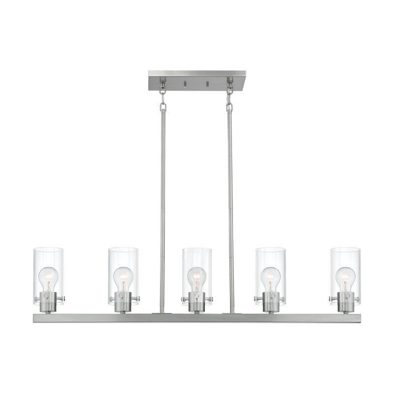 Barines 5 - Light Kitchen Island Pendant, Brushed Nickel