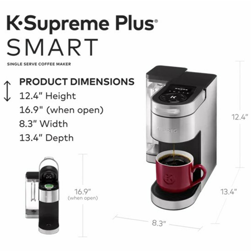 Keurig K-Supreme Plus 78 oz Black/Silver Coffee and Tea Brewer