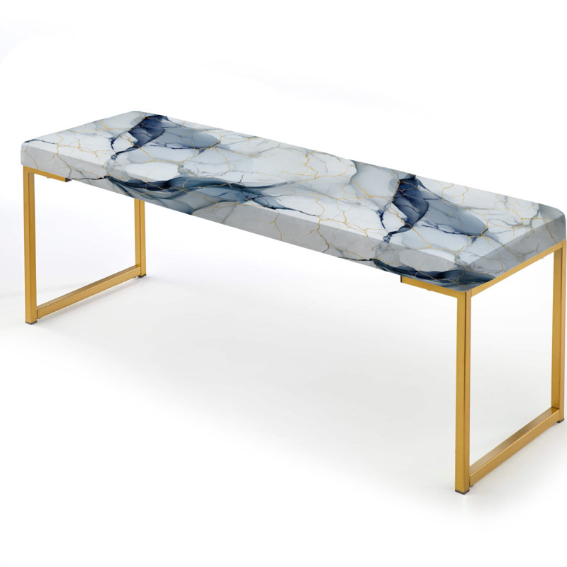 Banc en marbre blanc et gris Harmony