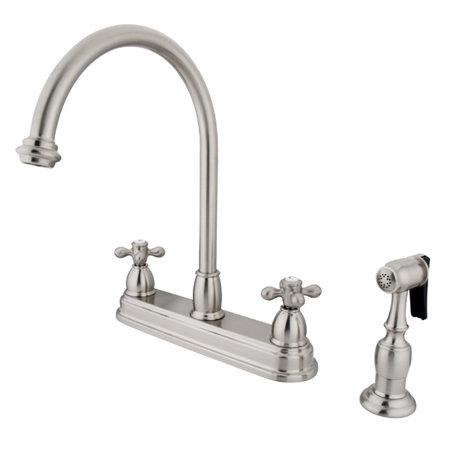 Distributeur d’eau chaud & froid avec jet latéral Restoration, Nickel brossé