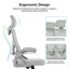 Fauteuil de travail ergonomique avec appui-tête et accoudoir rabattable Joyti-285183484-273634318