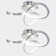 Cleophis Set of 2 Matt Black LED Loop Ceiling Lights