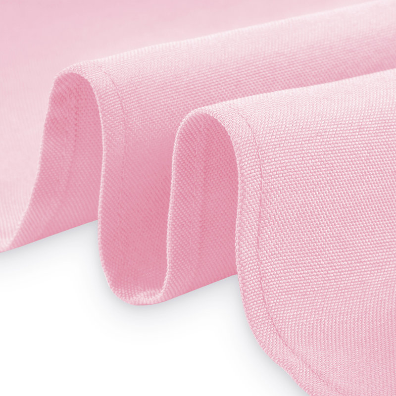  Solid Color Polyester Square Tablecloth, 70" x 70", Pink