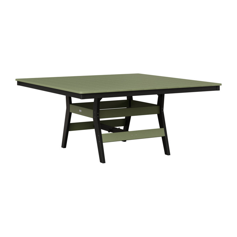 Harbor Outdoor Square Dining Table, Black, Sage