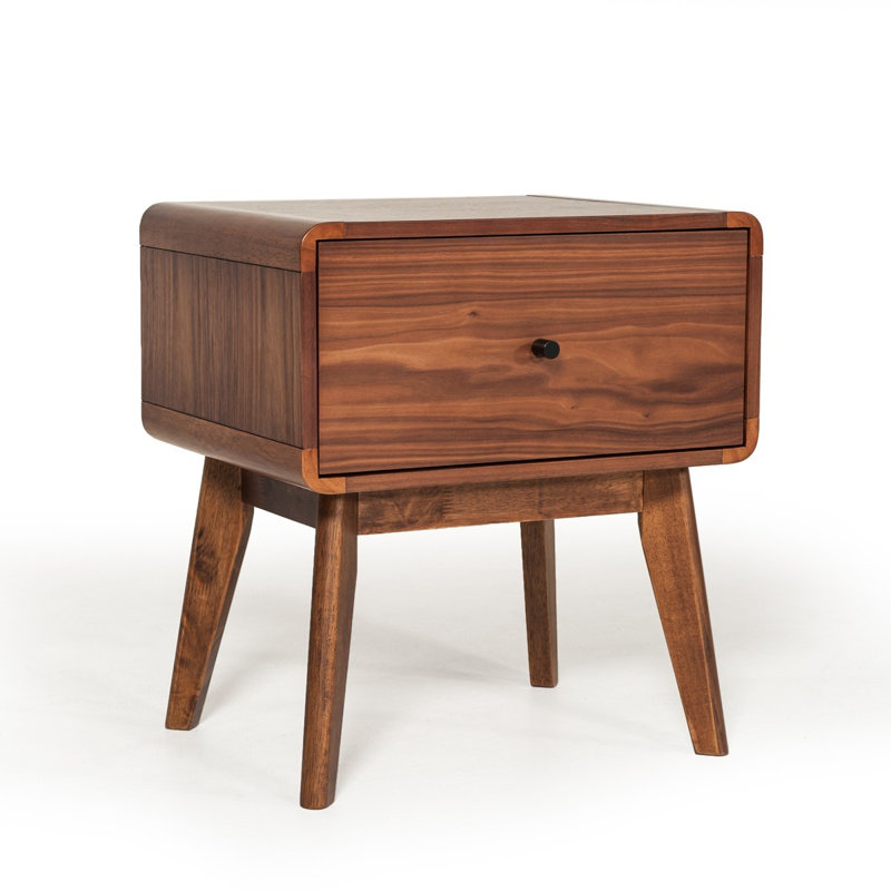 Table de chevet 1 tiroir en brun