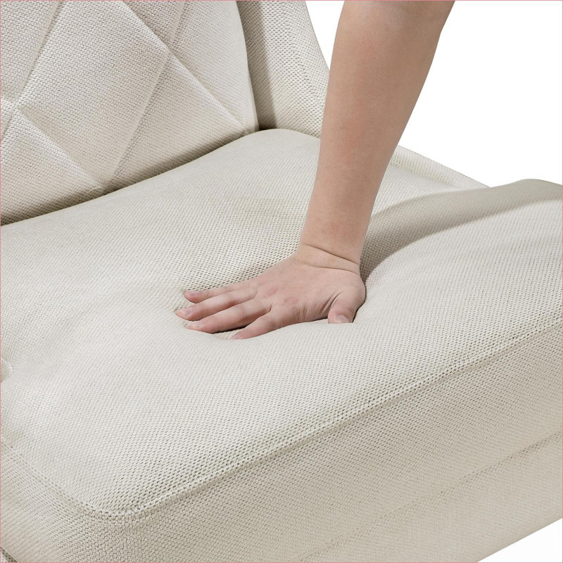 Fauteuil d'appoint moderne en chenille, Taupe