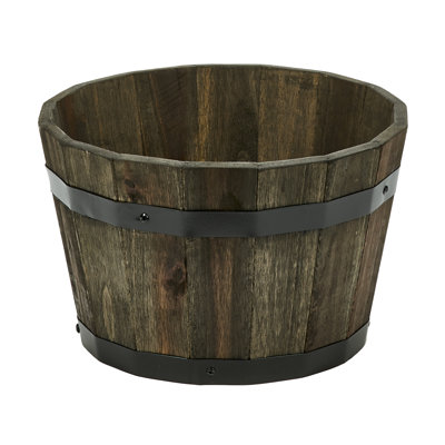 Pot de fleurs en baril Bathily