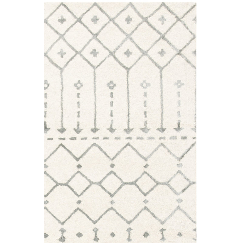 Griffiths Hand Tufted Wool Geometric Rug, Runner 2'3" x 10'