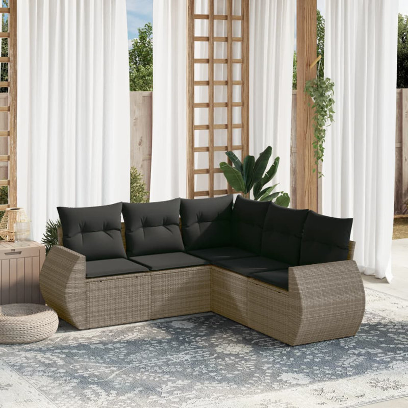 Vidaxl Garden Sofa Set Gray, Dark Gray