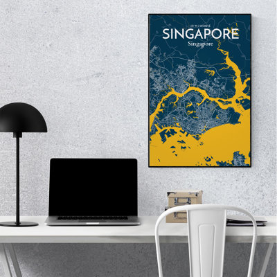 Carte de la ville de Singapour, impression