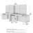 Easy Office Rectangle 4 Person Cubicle with Cable Management-115664277