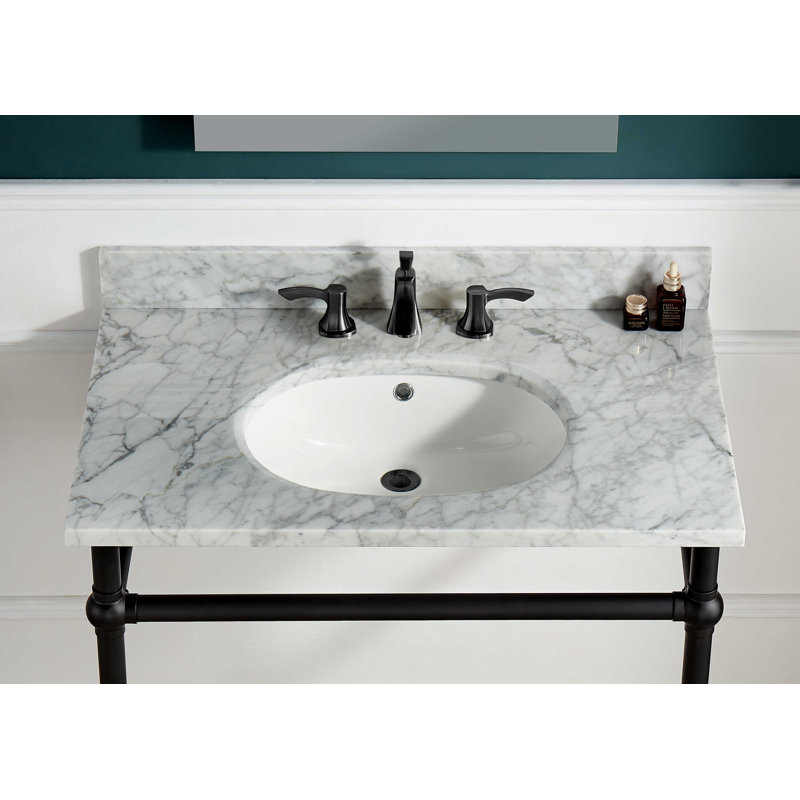 ANZZI Verona Series 22'' Stone Oval Bathroom Sink with Overflow, Matte Black