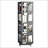 4-Tier All-Steel Rotating Bookshelf With 360° Wheels-1009076490