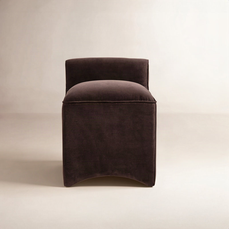 Allonia Upholstered Accent Stool, Surrey Cocoa