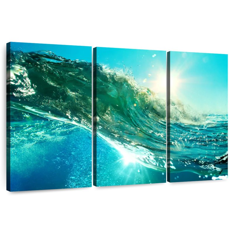 Gillard Sunlit Ocean Wave, 20" H x 33" W
