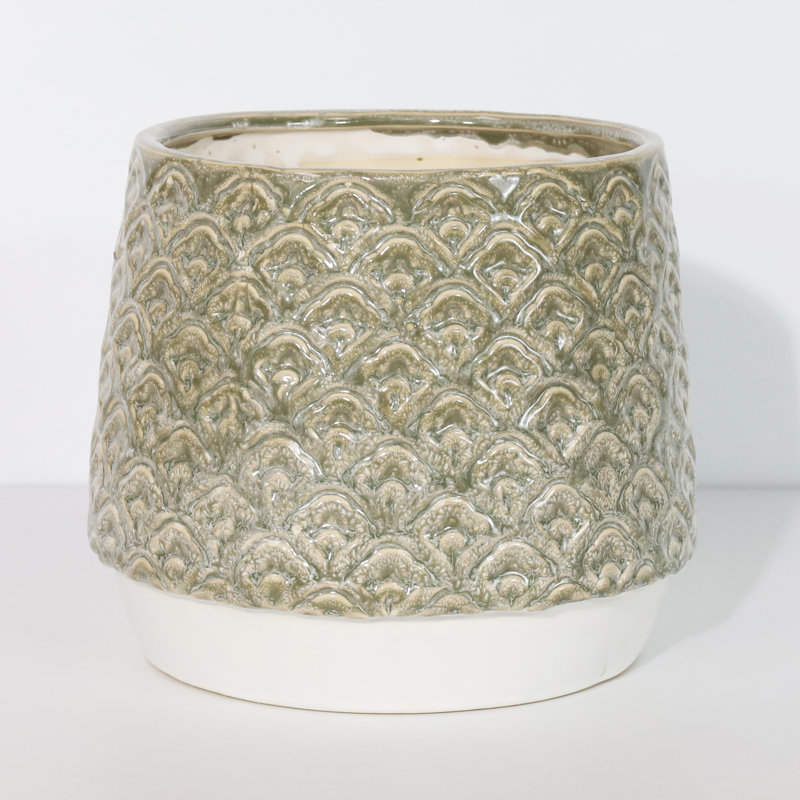 Pot à fleurs en forme de pétale, Pebble Grey, Case of 2