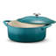 Cocotte ronde en fonte émaillée de couleur brune-794489904-782416809
