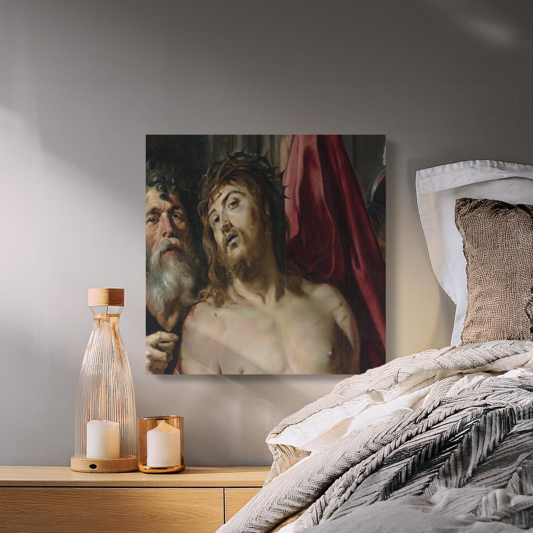 Ecce Homo Canvas Wall Art, Jesus Christ Crown of Thorns, Religious Artwork, Gallery Wrapped Matte Print, Ready to Hang, Archival Quality