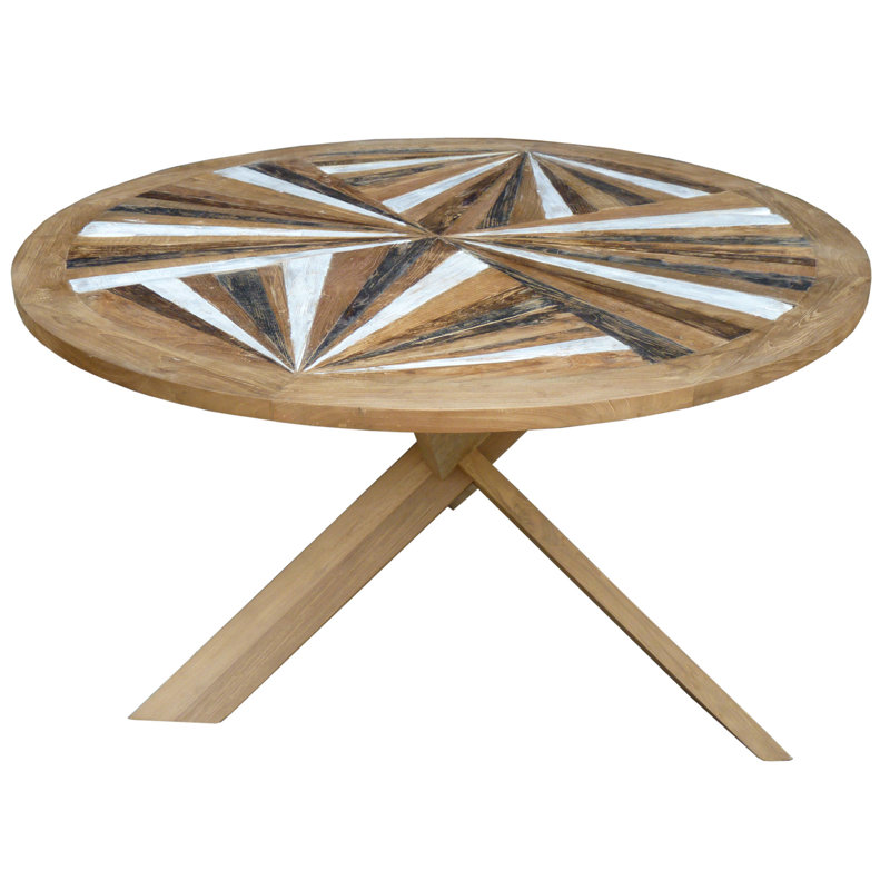Bujor Teak Round Solid Wood Dining Table