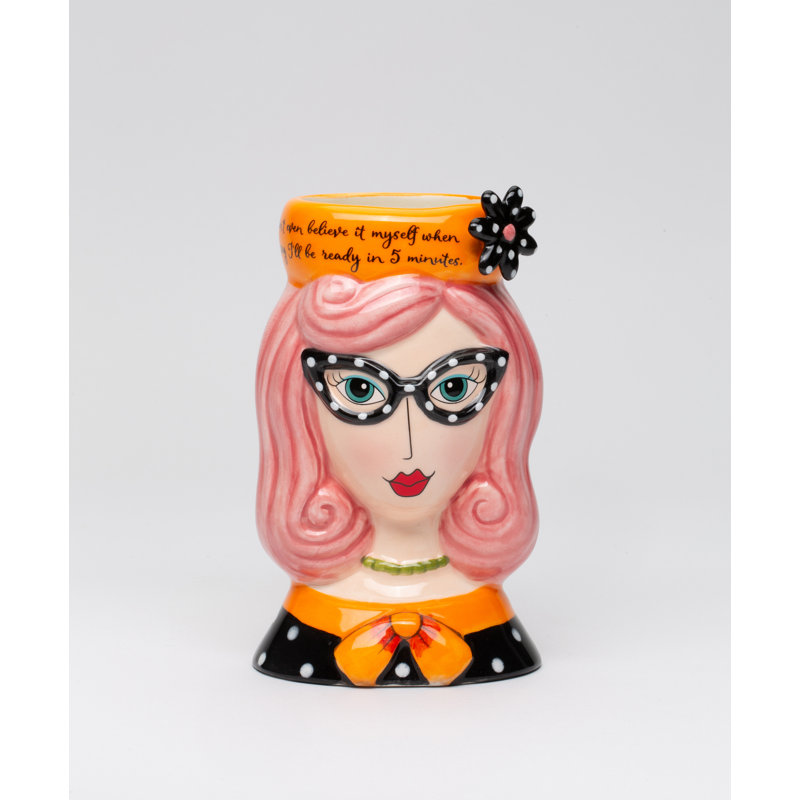 Fine Ceramic Lady Makeup Brush Holder-"I don't even believe it myself when I say"