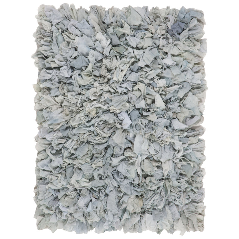 Orris Shag Hand Loomed Performance Solid Color Rug, Rectangle 6' x 9'