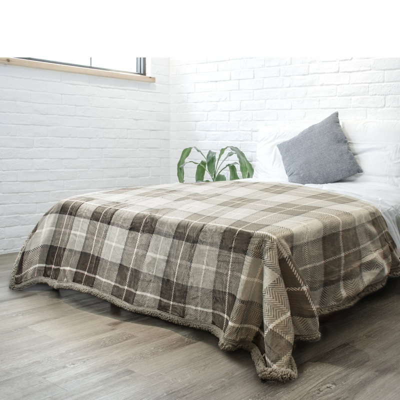Hand Woven Throw Blanket, 60" x 80", Taupe