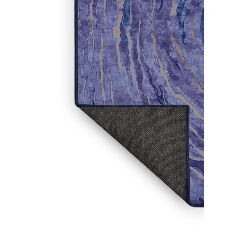 Tapis mauve soyeux et moelleux, Tapis de couloir 2 pi x 4 pi
