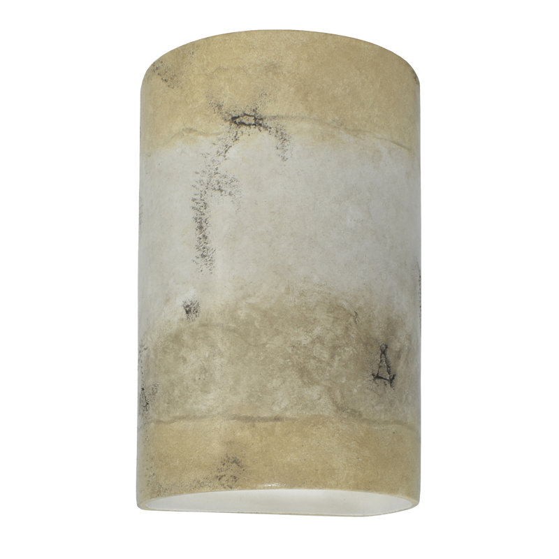 Applique murale 1 lumière Pacursa, H 9,5 po x l 5,75 po x P 4,5 po, Incandescente (non incluse), Travertin Greco