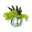 Modern Orchid Arrangement in Mirrored Glass Vase-1179296743