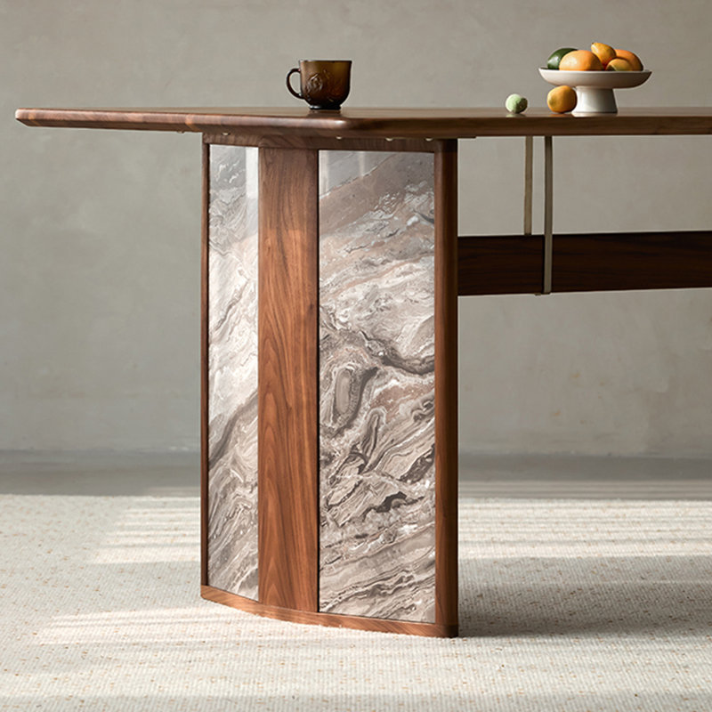 Table de salle à manger de luxe en bois massif., H 29,92 po x L 70,87 po x l 33,46 po