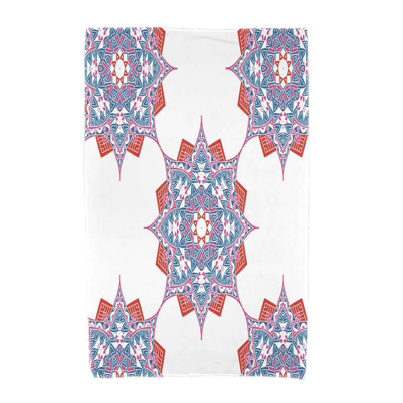 Serviette de plage Garett, Bleu/orange