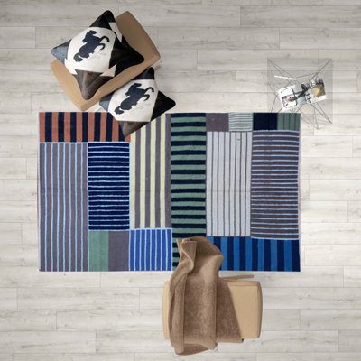 Burnside Geometric Hand Woven 165cm X 230cm Area Rug