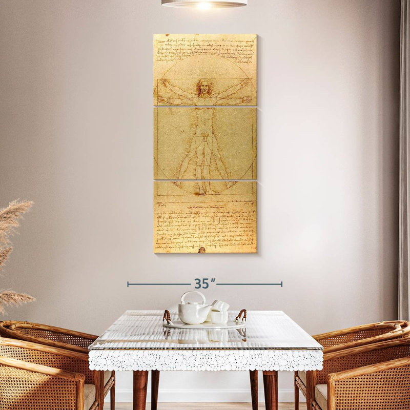 The Vitruvian Man, 52" H x 24" W