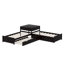 Lit plateforme simple avec rangement en L Demeo-87036345