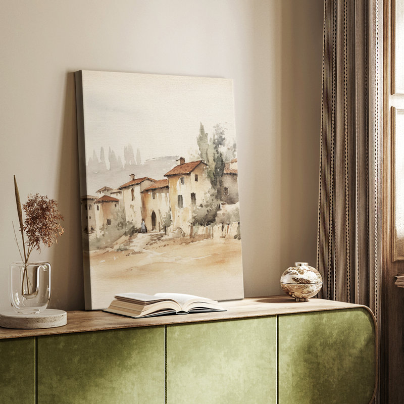 Paysage rétro style rétro - galerie sur mesure Cavas, H 27 po x l 18 po