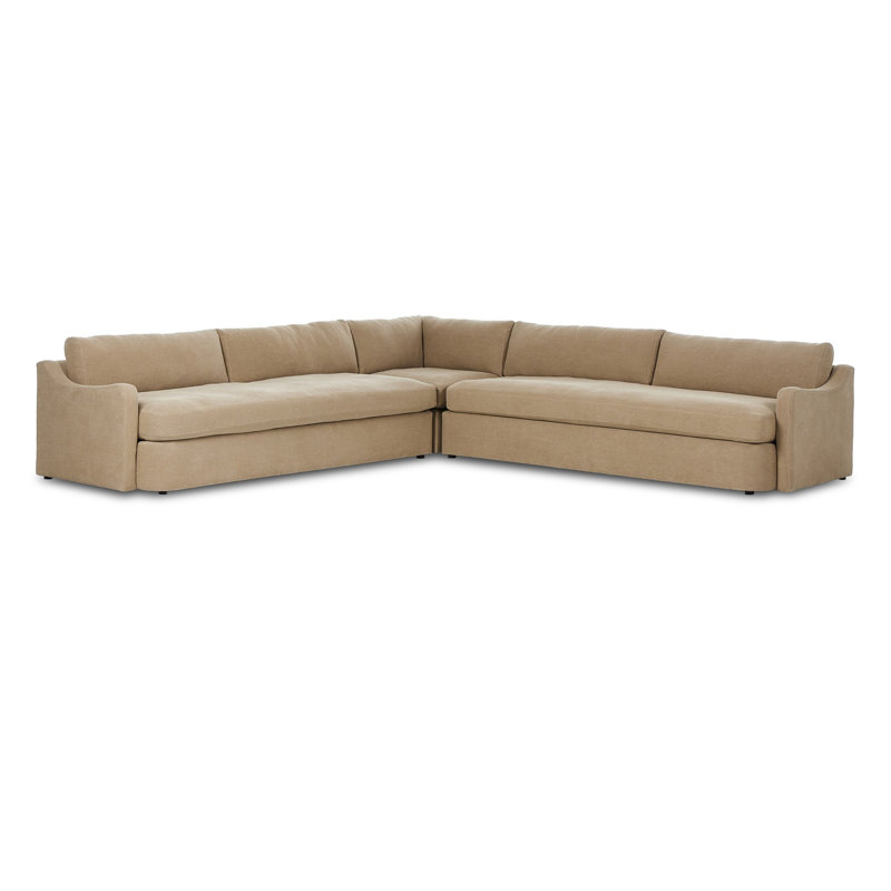 Aurelia 3-Piece Sectional, Beige LInen