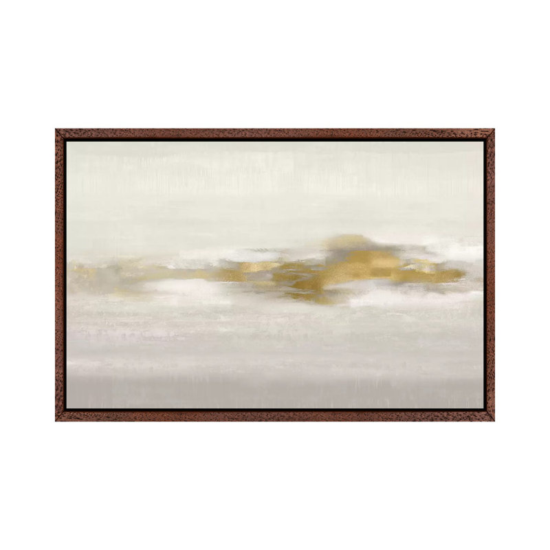 Ethereal With Gold II by Rachel Springer - Print on Canvas, 66.04 cm H x 45.72 cm W, Classic Brown Wood Framed