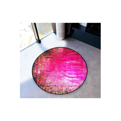 Tapis rond lavable à la machine