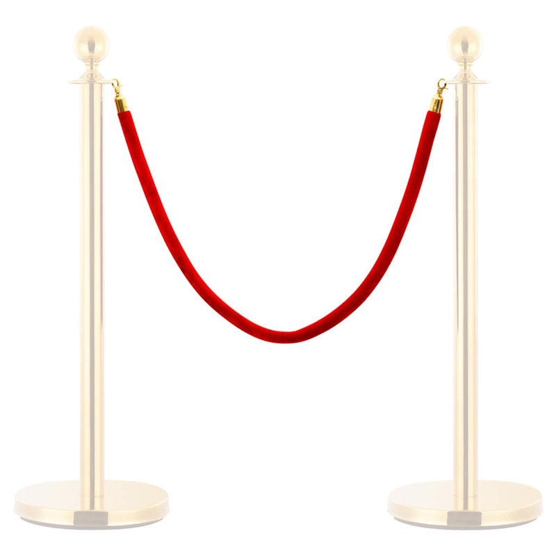 Support pour poteau vidaXL Stanchion, Rouge / doré