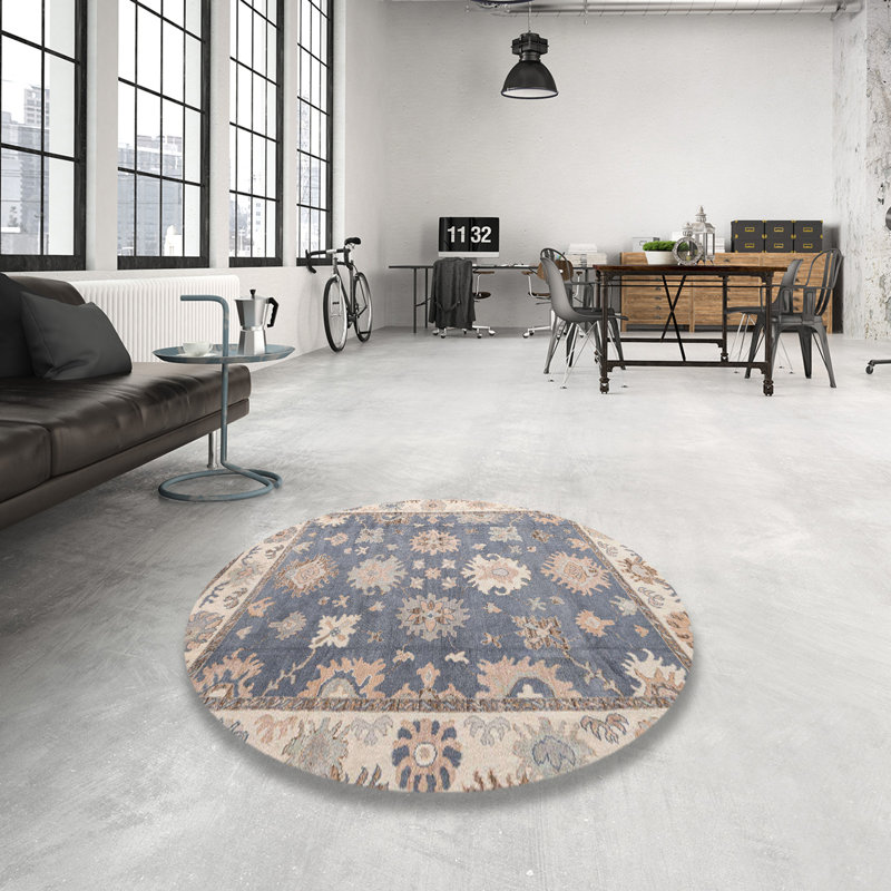 Manjusha Abstract Indoor Rug, Round 8'