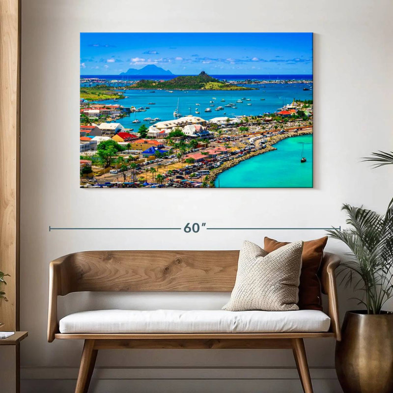 Panorama Marigot, H 32 po x l 48 po
