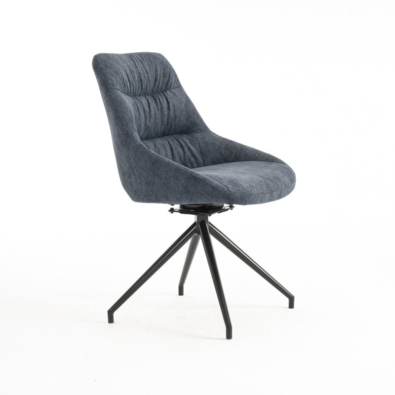 Ashaunte 50cm H Velvet Upholstered Side Chair, Blue