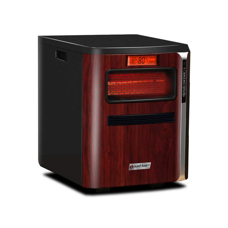 Infrared Wood Grain Electric Heater with Thermostat and UV Light