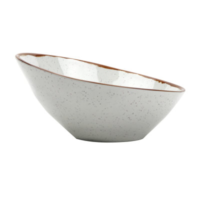 GET B-22-RM Melamine Irregular Shaped Soup / Cereal Bowl, 22 Ounces, Rustic Mill (Set of 12)