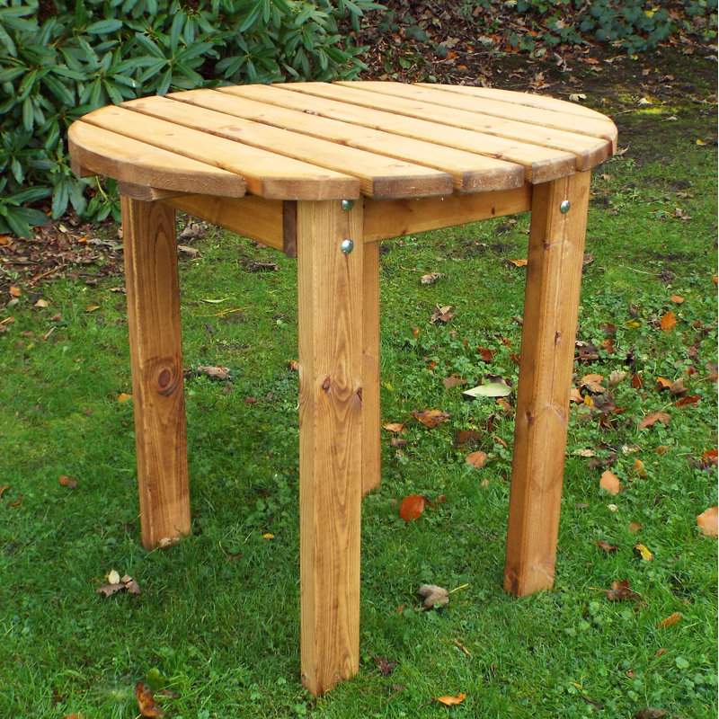 Oneill Round Solid Wood Outdoor Bistro Table - 84 cm W 84 cm D