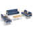 Blue Cushion/White Frame selected