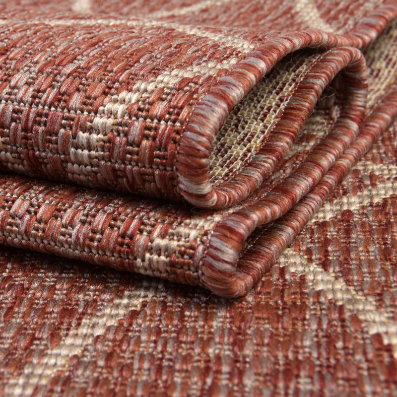 Tapis rouille intérieur / extérieur rouille rouille, Rond 10 pi