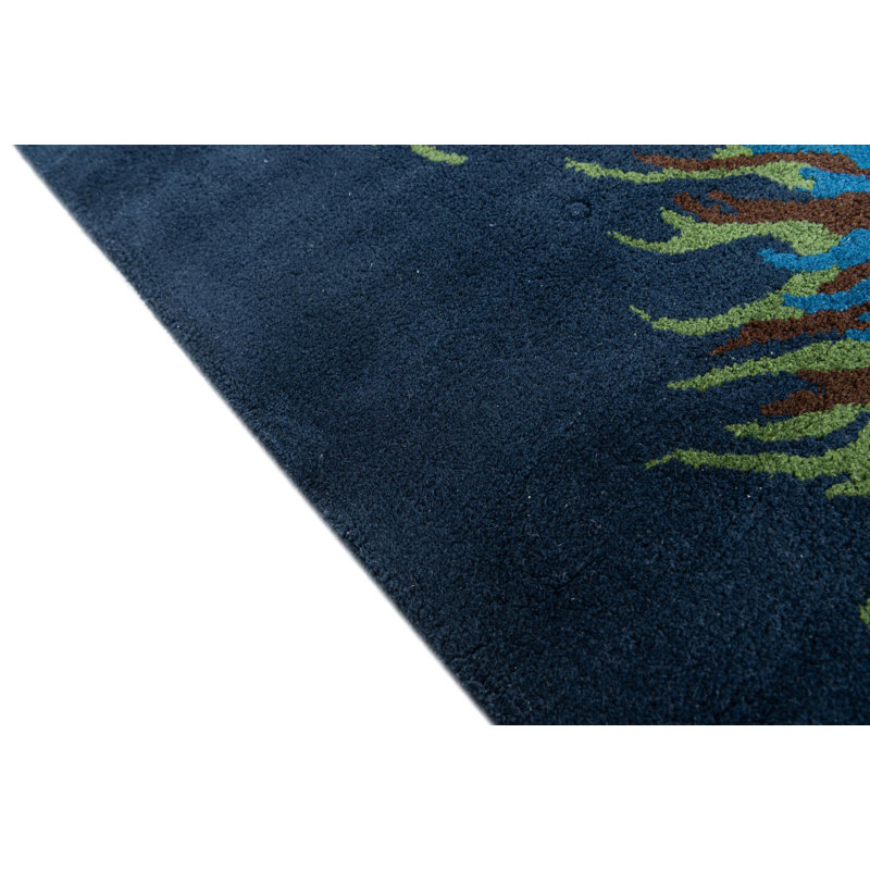 Tapis bleu marine Mullan