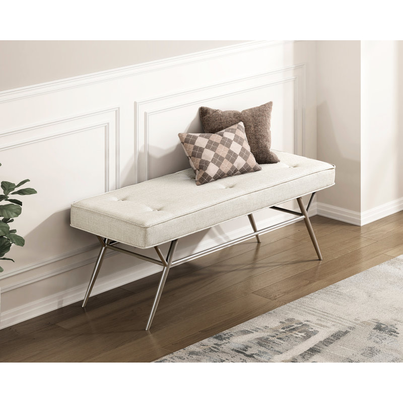 Banc contemporain tapissier Beige